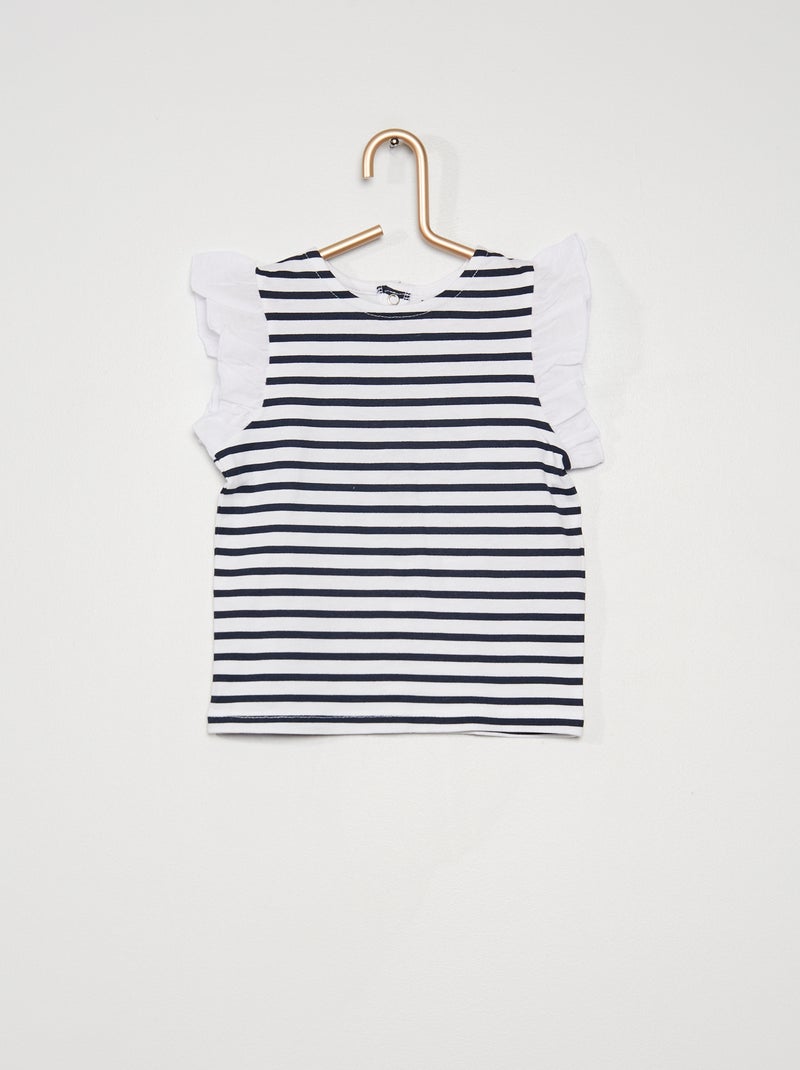 Camiseta de algodón estampada AZUL - Kiabi