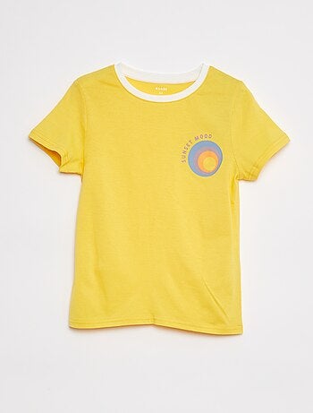 Camiseta de algodón estampada