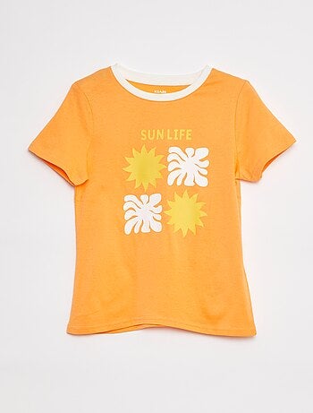 Camiseta de algodón estampada