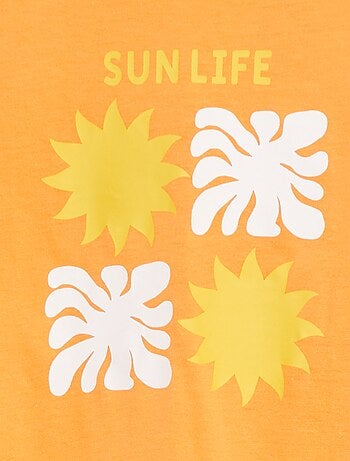 Camiseta de algodón estampada