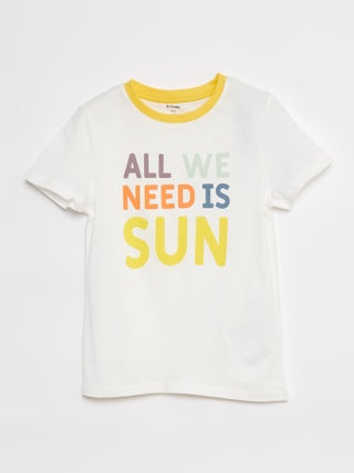 Camiseta de algodón estampada