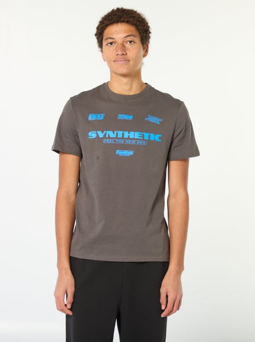 Camiseta de algodón estampada de manga corta - Kiabi