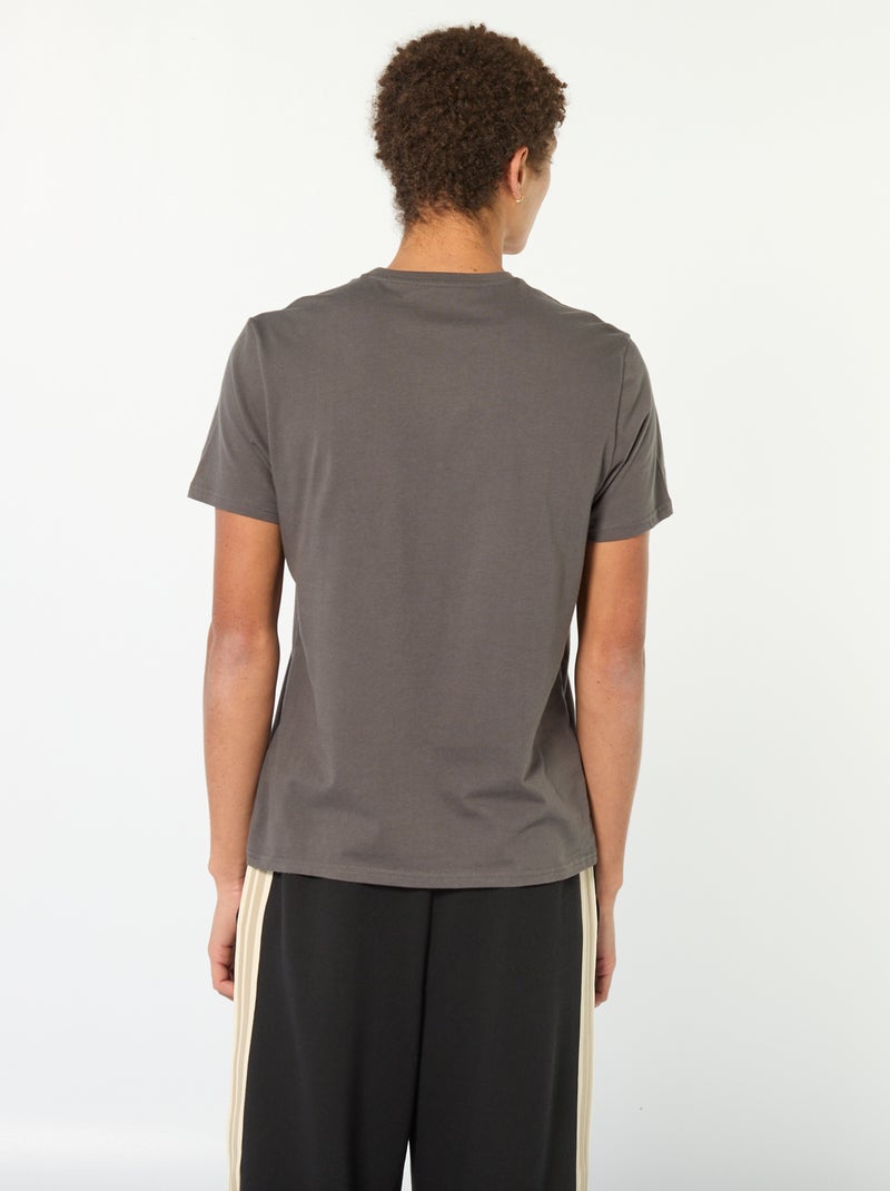 Camiseta de algodón estampada de manga corta Gris - Kiabi