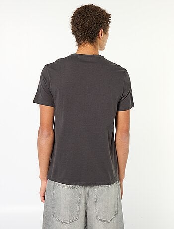 Camiseta de algodón estampada de manga corta