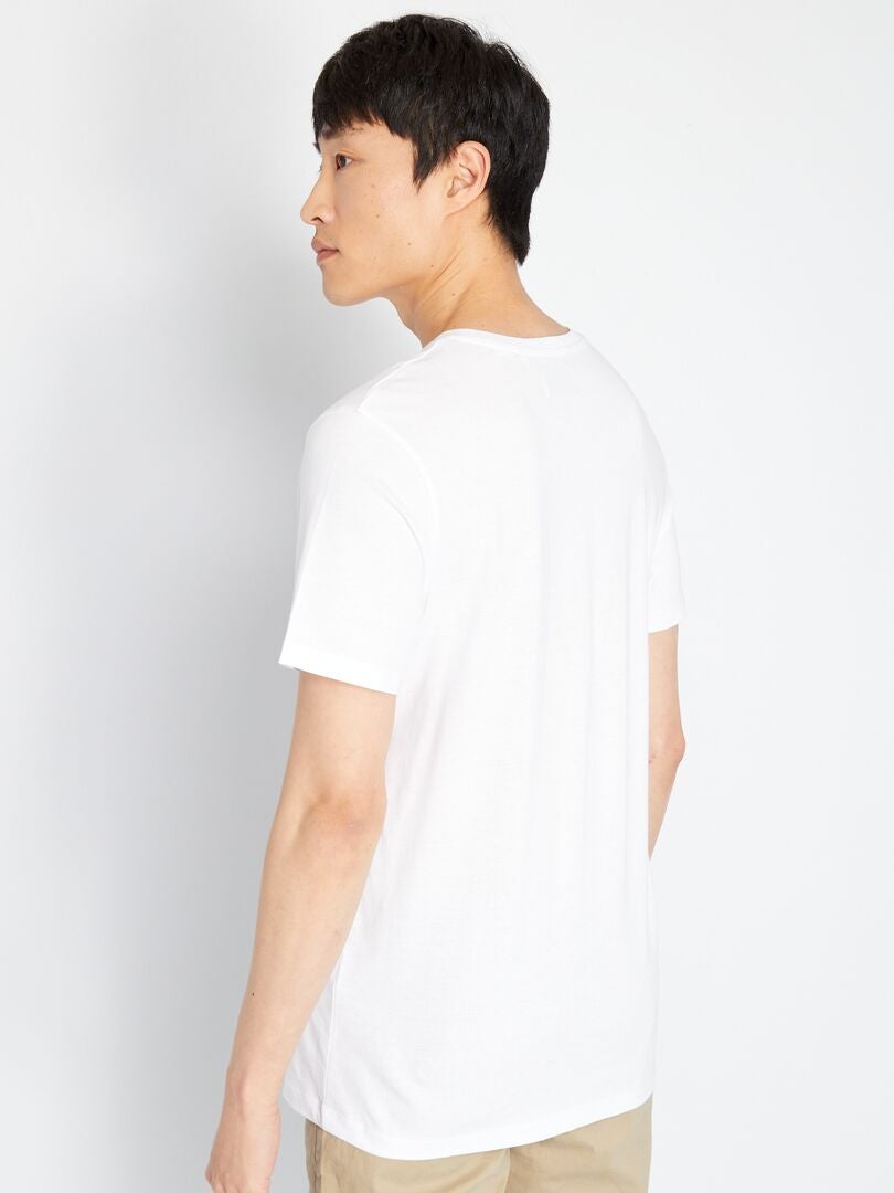 Camiseta de algodón estampada 'Holidaze' blanco - Kiabi