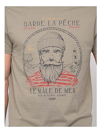 Camiseta de algodón estampada NAVIROL
