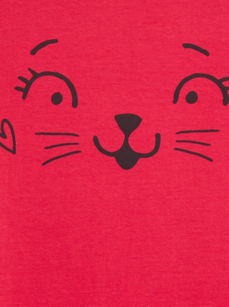 Camiseta de algodón estampada ROSA - Kiabi