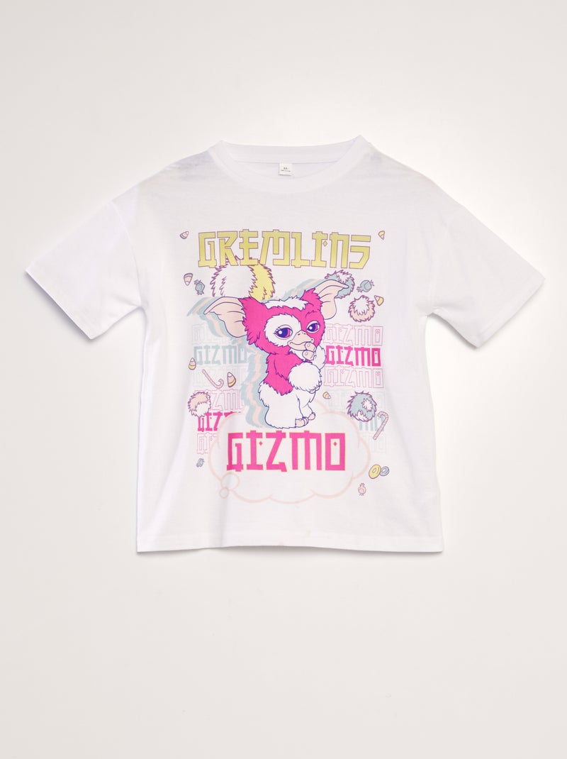 Camiseta de algodón 'Gremlins' BLANCO - Kiabi