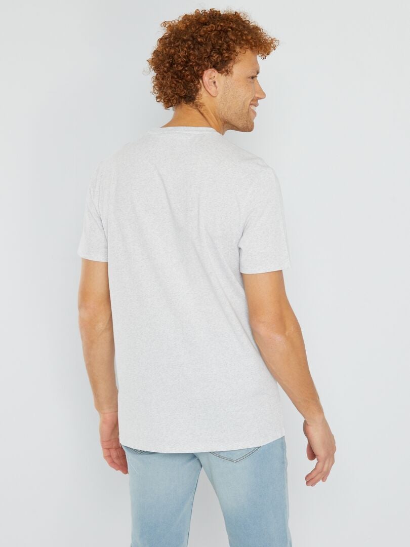 Camiseta de algodón GRIS - Kiabi