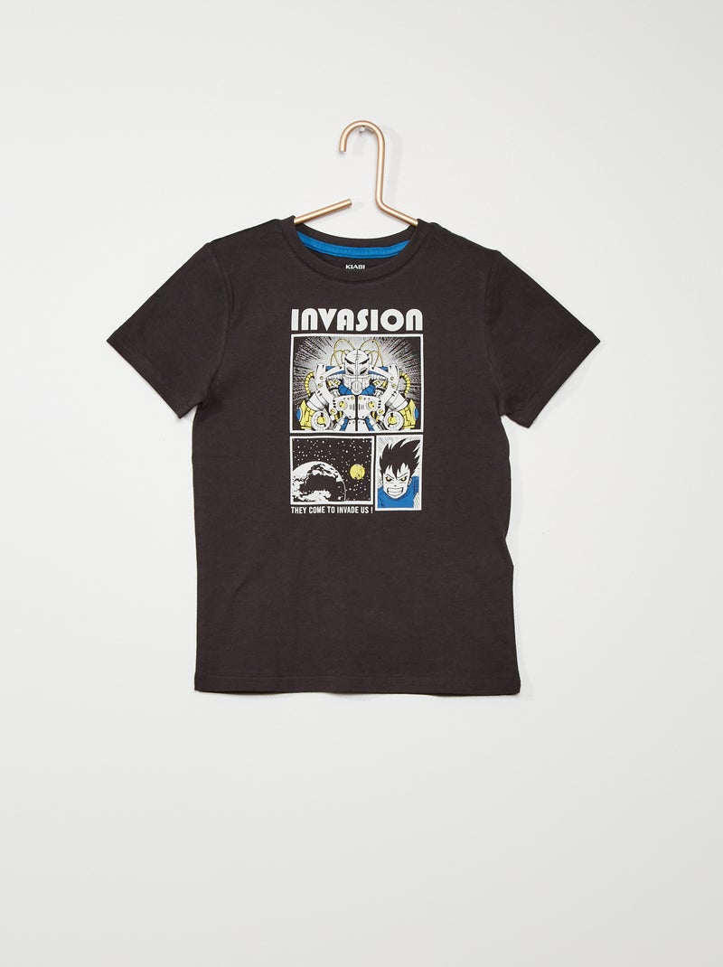 Camiseta de algodón GRIS - Kiabi