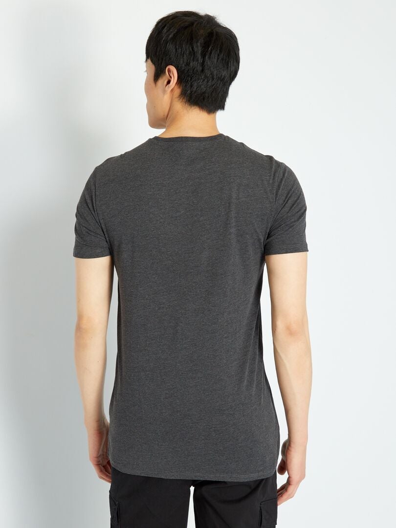 Camiseta de algodón GRIS - Kiabi
