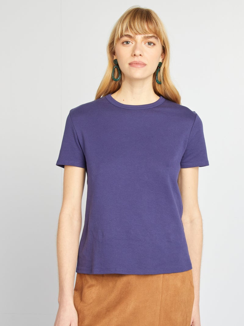 Camiseta de algodón grueso AZUL - Kiabi