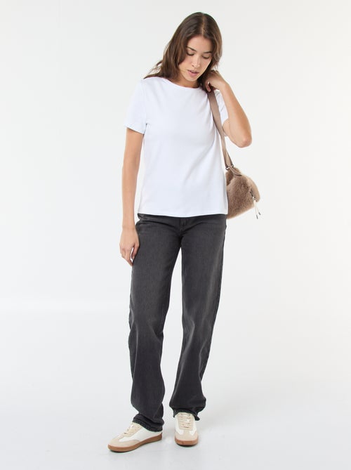 Camiseta de algodón grueso - Kiabi Camiseta de algodón grueso - Kiabi