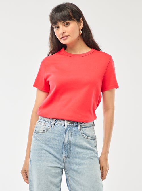 Camiseta de algodón grueso - Kiabi