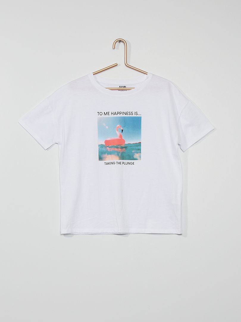 Camiseta de algodón 'Love' BLANCO - Kiabi