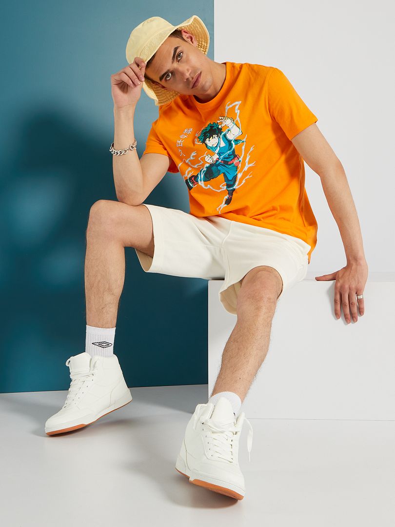 Camiseta de algodón 'My hero academia' naranja - Kiabi