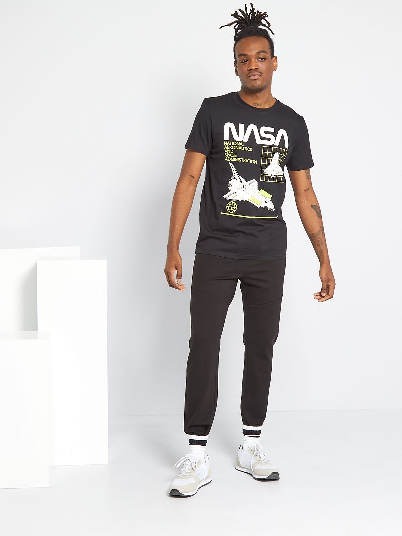 Camiseta de algodón 'NASA' negro - Kiabi