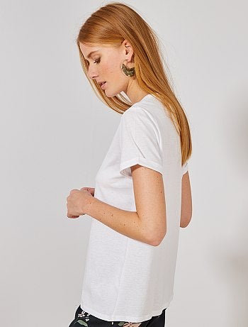 Mujer talla 34 a 48 - Camiseta de algodón orgánico - Kiabi