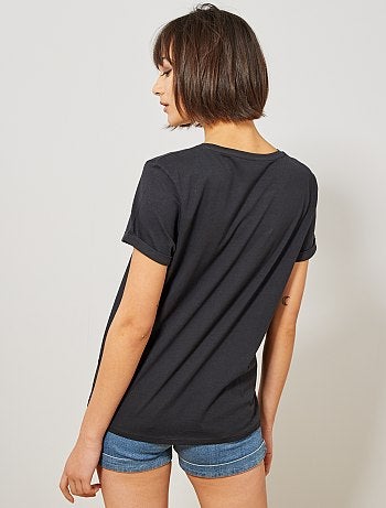 Mujer talla 34 a 48 - Camiseta de algodón orgánico - Kiabi