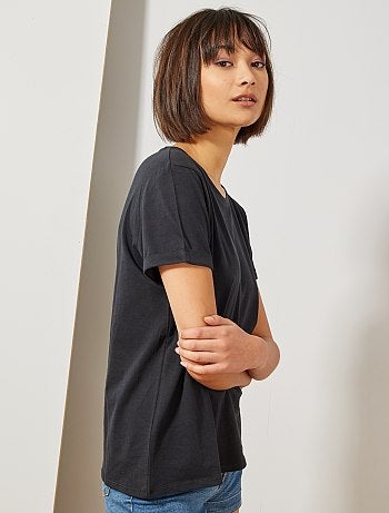 Mujer talla 34 a 48 - Camiseta de algodón orgánico - Kiabi