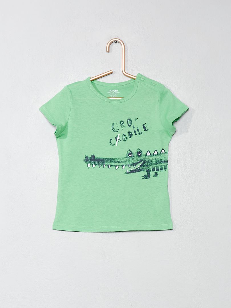 Camiseta de algodón orgánico VERDE - Kiabi