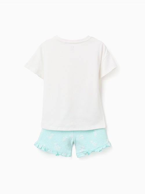 Camiseta de algodón + pantalón corto con estampado de palmeras - Kiabi