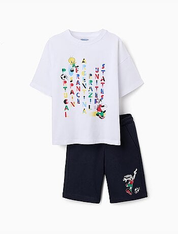 Camiseta de algodón + pantalón corto Looney Tunes