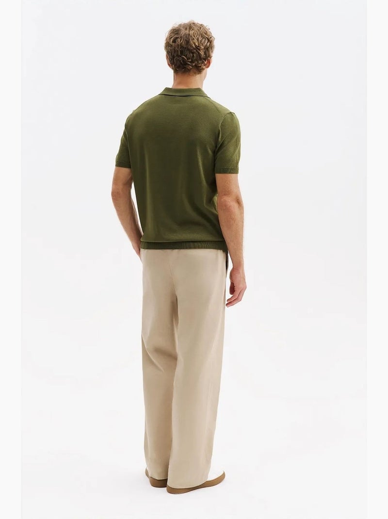 Camiseta de algodón para hombre giesto Caqui - Kiabi