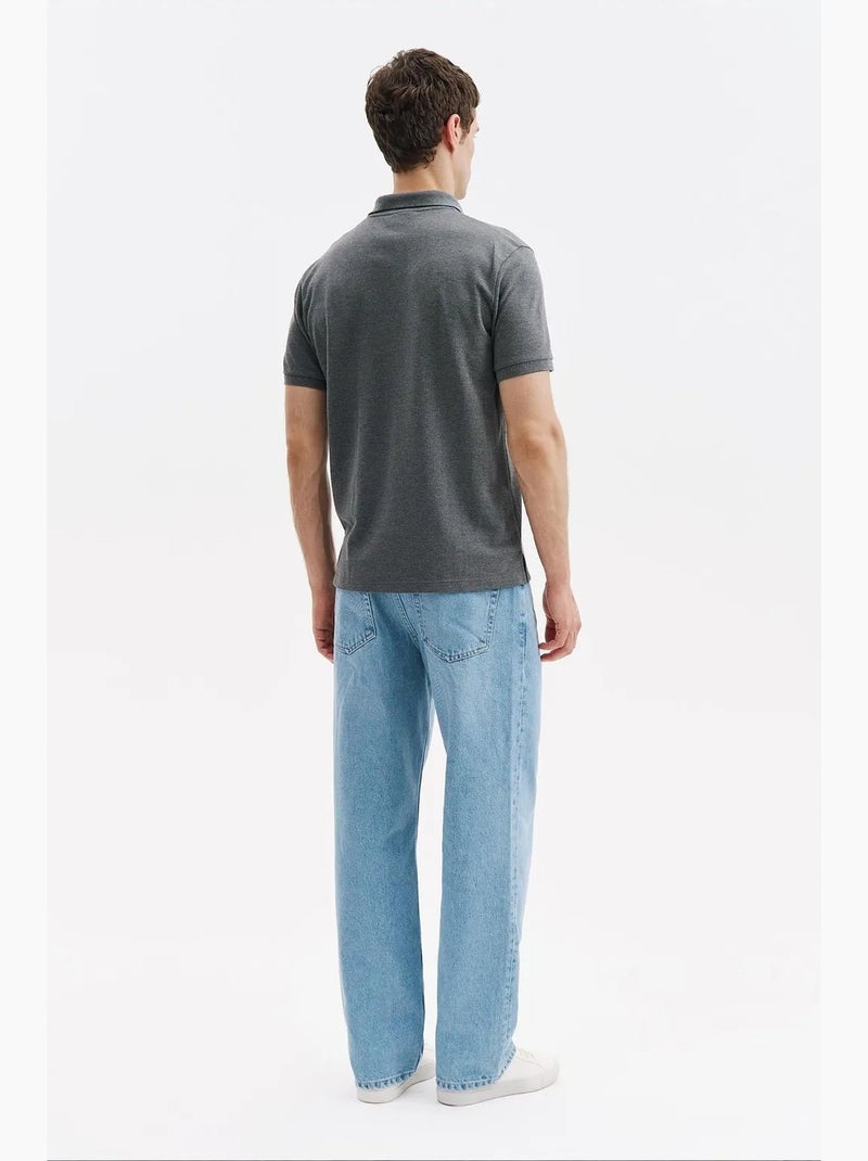 Camiseta de algodón para hombre giesto Gris negro - Kiabi