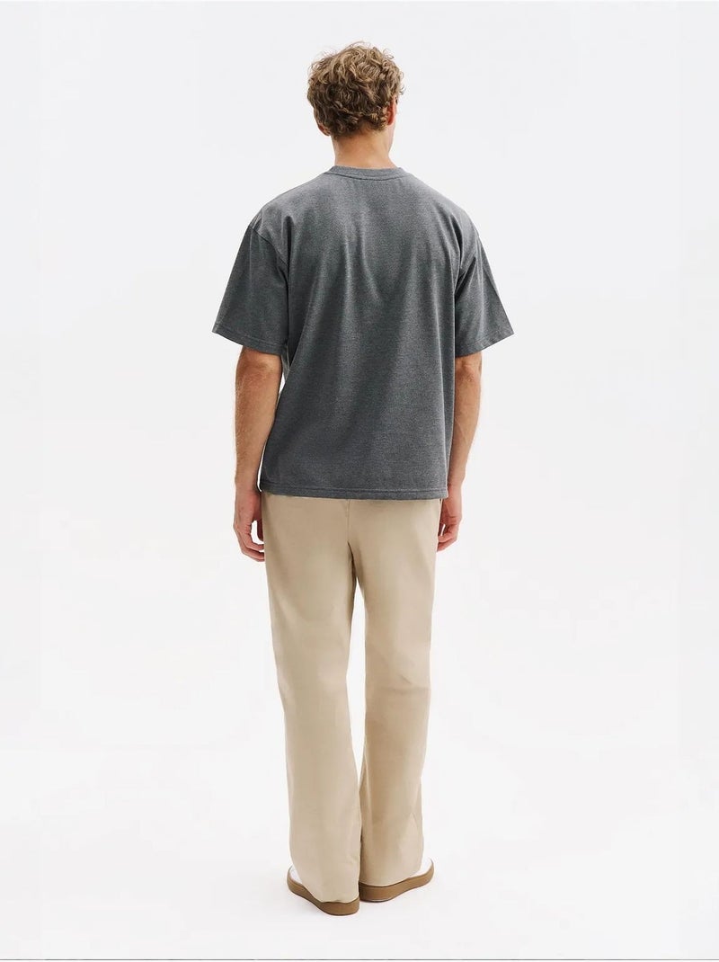 Camiseta de algodón para hombre giesto Gris negro - Kiabi