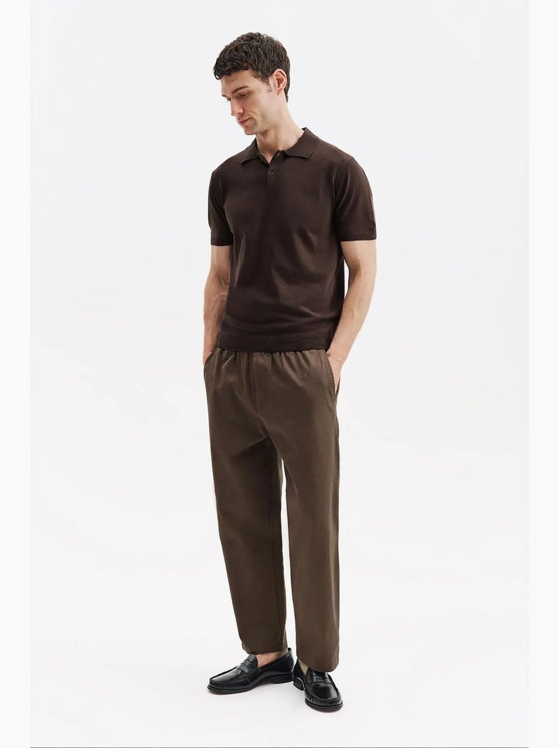 Camiseta de algodón para hombre giesto Marrón - Kiabi