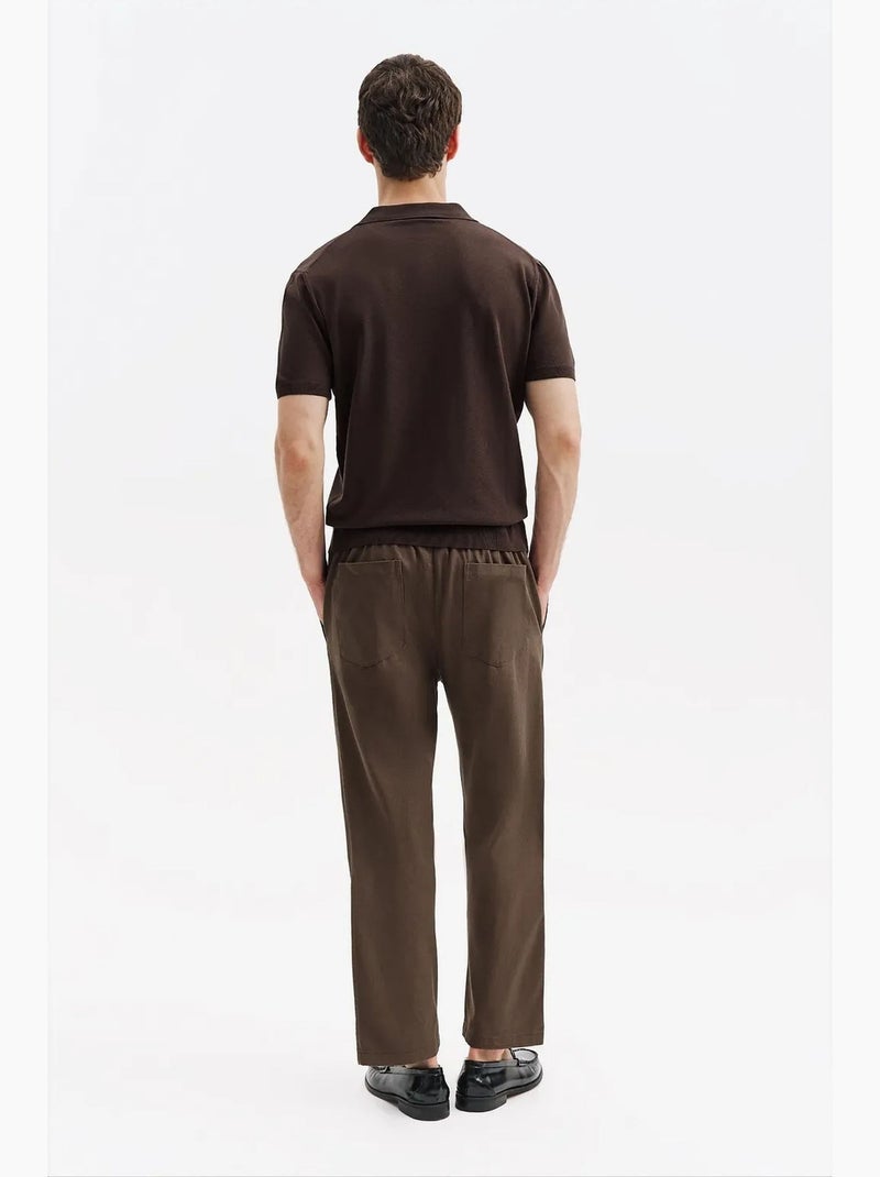 Camiseta de algodón para hombre giesto Marrón - Kiabi