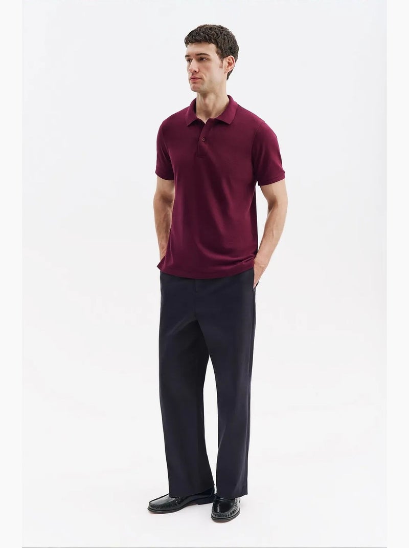 Camiseta de algodón para hombre giesto Rojo burdeos - Kiabi