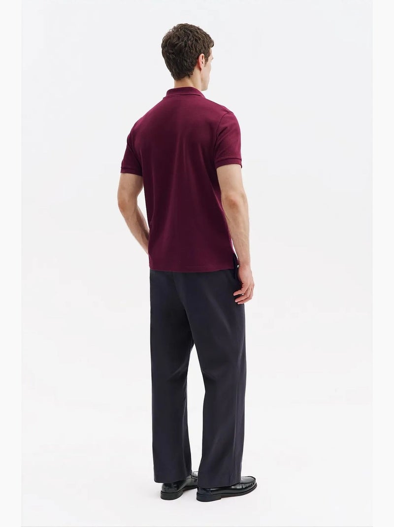 Camiseta de algodón para hombre giesto Rojo burdeos - Kiabi