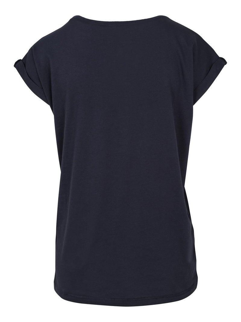 Camiseta de algodón para mujer - build your brand Azul marino - Kiabi