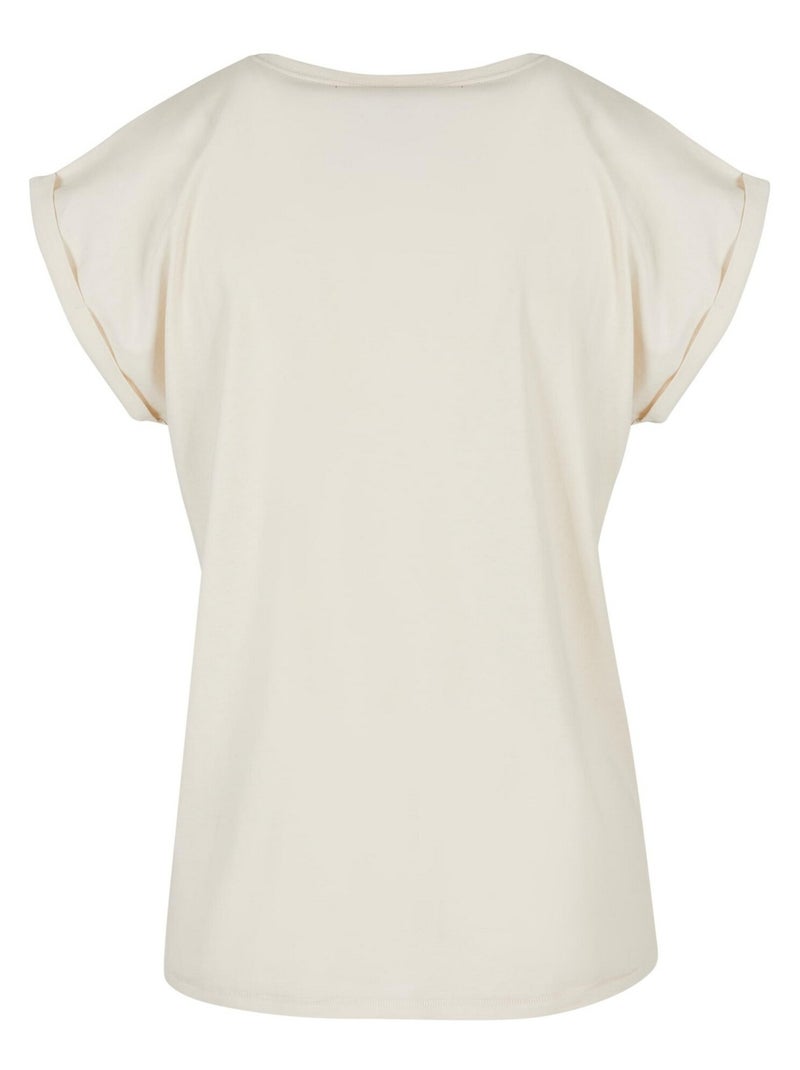 Camiseta de algodón para mujer - build your brand Beige arena - Kiabi