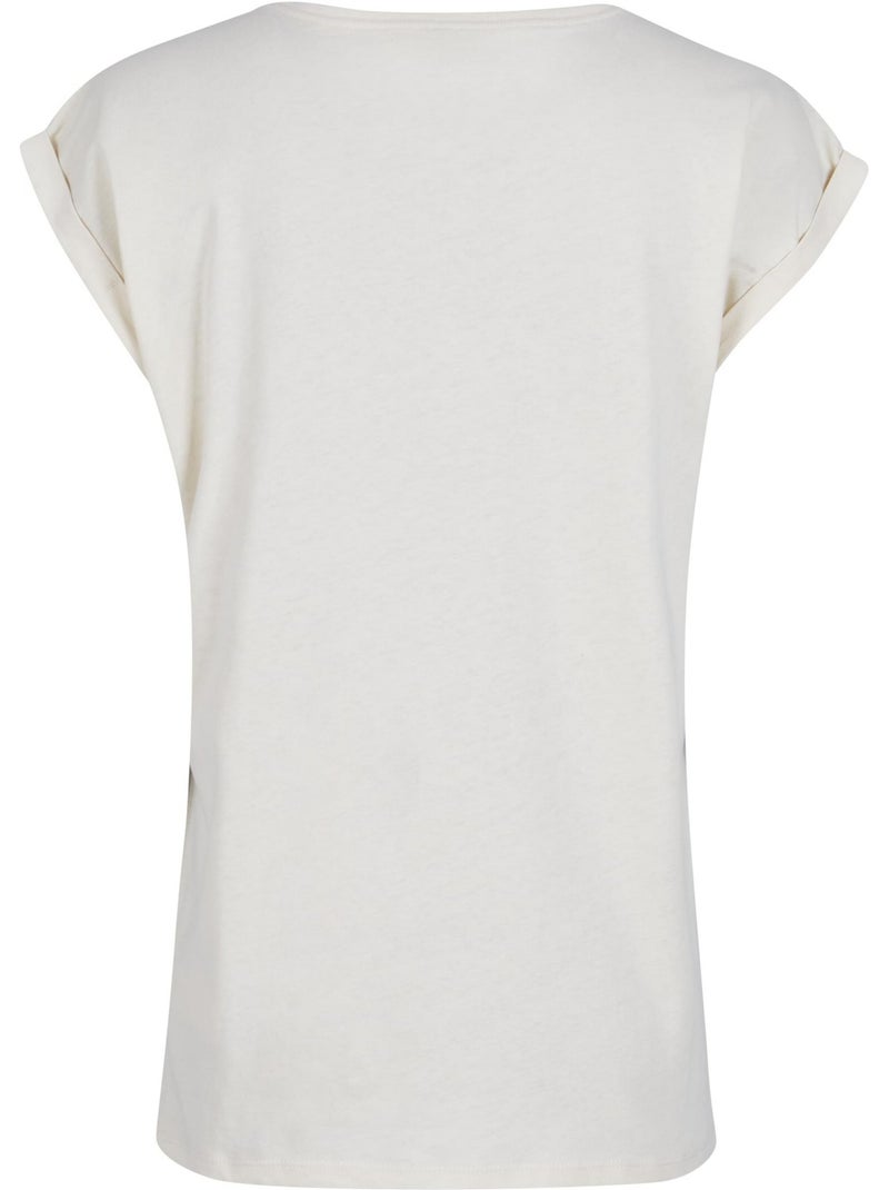 Camiseta de algodón para mujer - build your brand Blanco nacarado - Kiabi