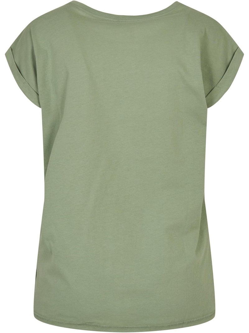 Camiseta de algodón para mujer - build your brand Gris verde gris - Kiabi