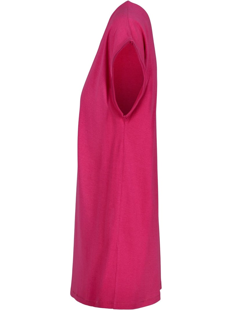 Camiseta de algodón para mujer - build your brand Rosa claro - Kiabi