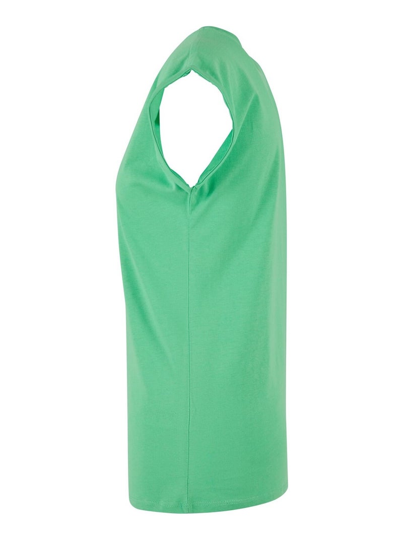 Camiseta de algodón para mujer - build your brand Verde - Kiabi