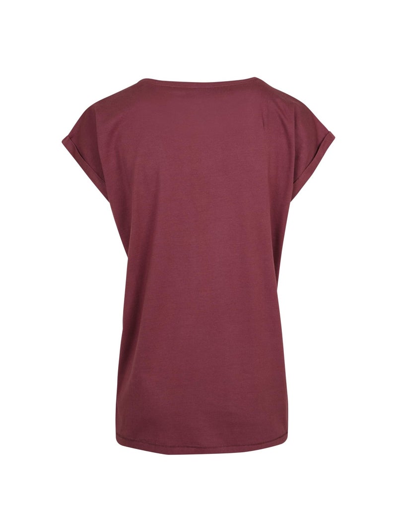 Camiseta de algodón para mujer - build your brand Violeta claro - Kiabi