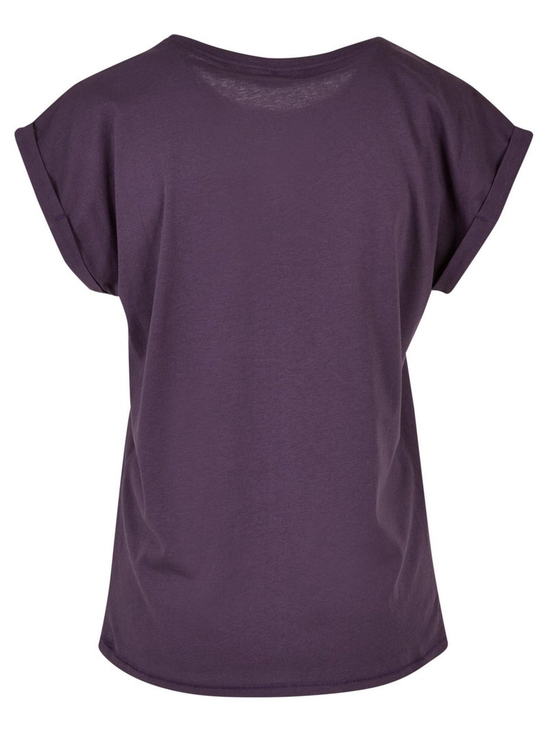Camiseta de algodón para mujer - build your brand Violeta oscuro - Kiabi