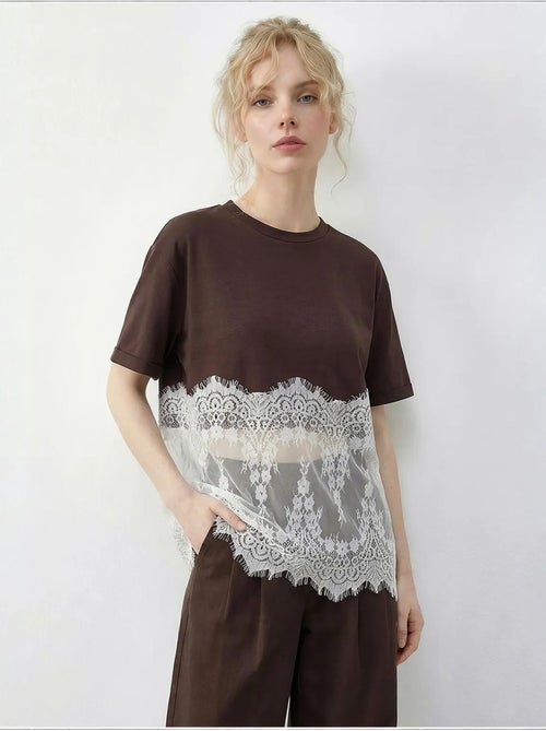 Camiseta de algodón para mujer lucci - Kiabi Camiseta de algodón para mujer lucci - Kiabi