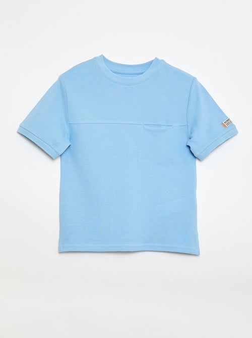 Camiseta de algodón piqué de manga corta - Kiabi