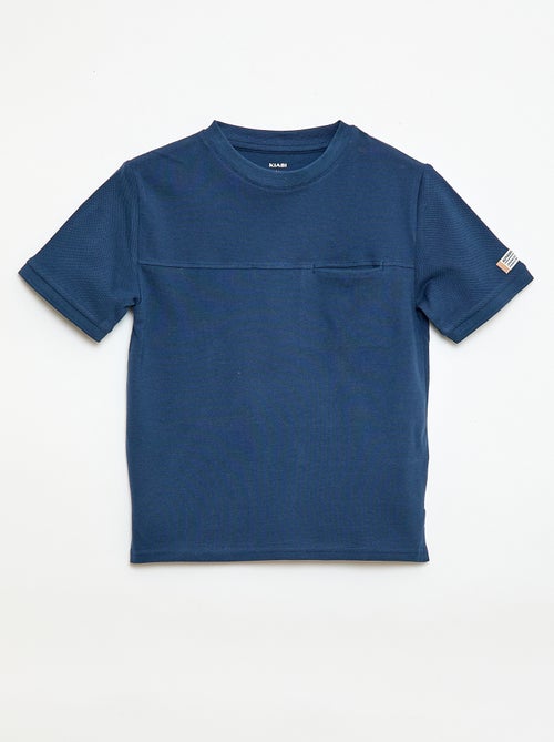 Camiseta de algodón piqué de manga corta - Kiabi