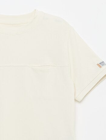 Camiseta de algodón piqué de manga corta