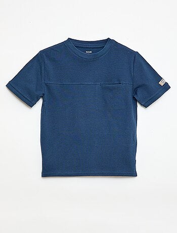 Camiseta de algodón piqué de manga corta