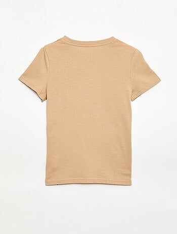 Camiseta de algodón piqué de manga corta