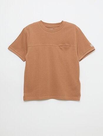 Camiseta de algodón piqué de manga corta