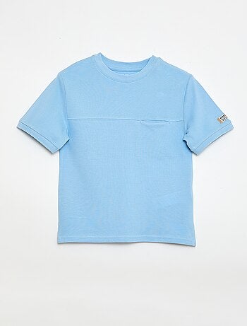 Camiseta de algodón piqué de manga corta